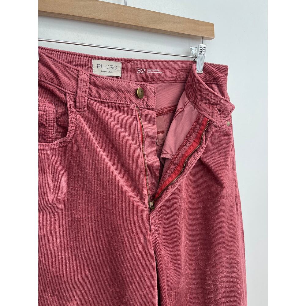 Pilcro Anthropologie Robbie Corduroy Flare High-Rise Stretch Retro Pants Size 32 - Picture 6 of 11